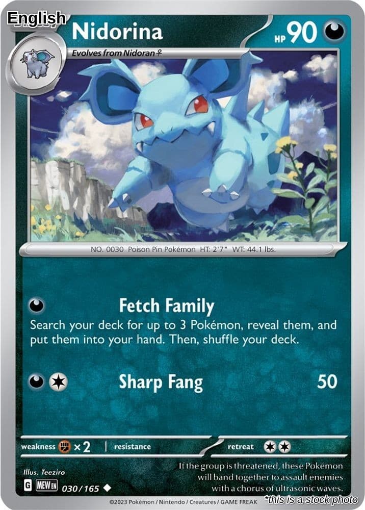 Nidorina SV: Scarlet & Violet 151 030/165 Near Mint