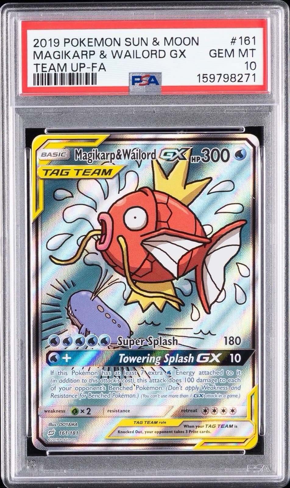 The Pokémon Company Magikarp & Wailord GX 161/181 FA Holo PSA 10 2019
