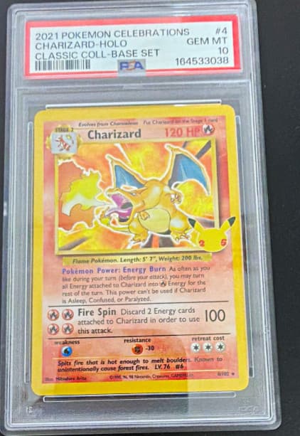 2021 POKEMON CHARIZARD-HOLO CLASSIC COLL-BASE SET CELEBRATIONS #4 PSA 10