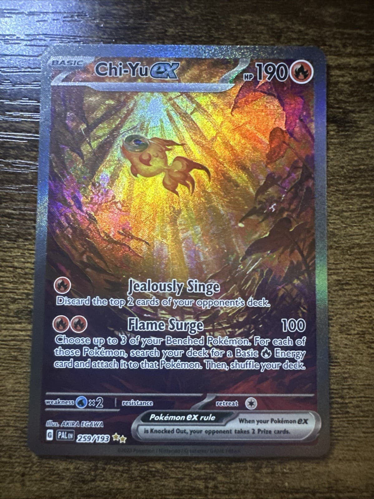 Chi-Yu ex 259/193 Special Illustration Rare, Paldea Evolved, Pokemon TCG, NM