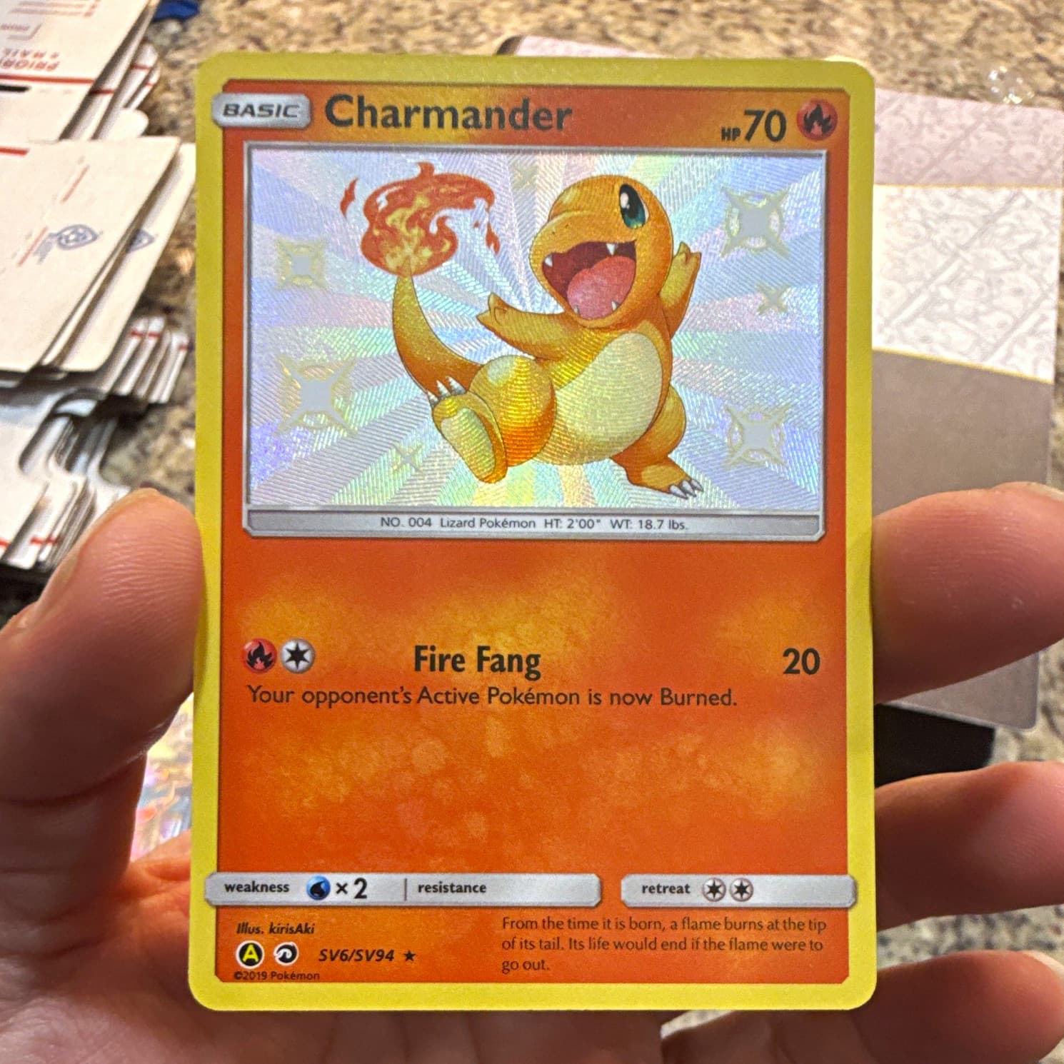 Pokemon TCG Charmander Hidden Fates Shiny Vault Shiny Holo Rare SV6/SV94 ENG