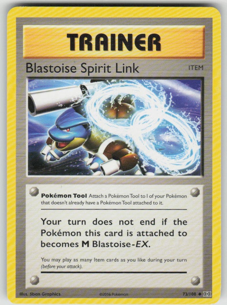 Pokemon Blastoise Spirit Link 73/108 XY - Evolutions Normal