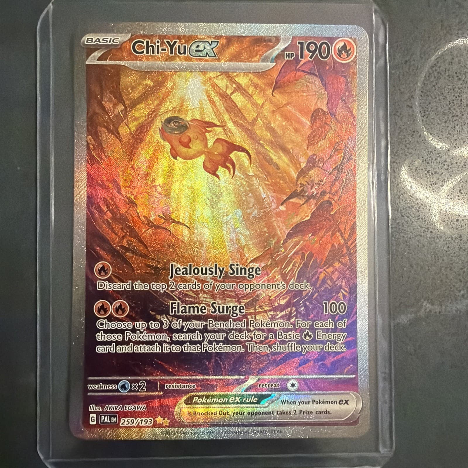Pokemon TCG Chi-Yu ex Paldea Evolved SIR Full Art Holo 259/193 2023