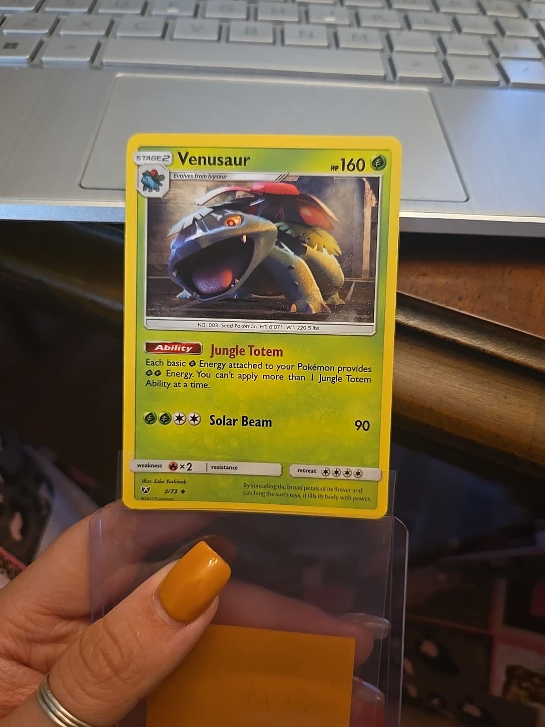 2017 Pokemon Venusaur - Shining Legends (SHL) - 3/73 - RAW