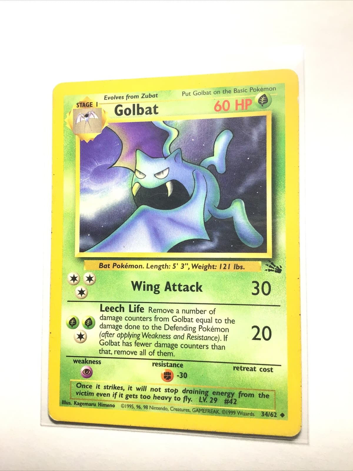 GOLBAT - 34/62 - Fossil - Pokemon Card - PL