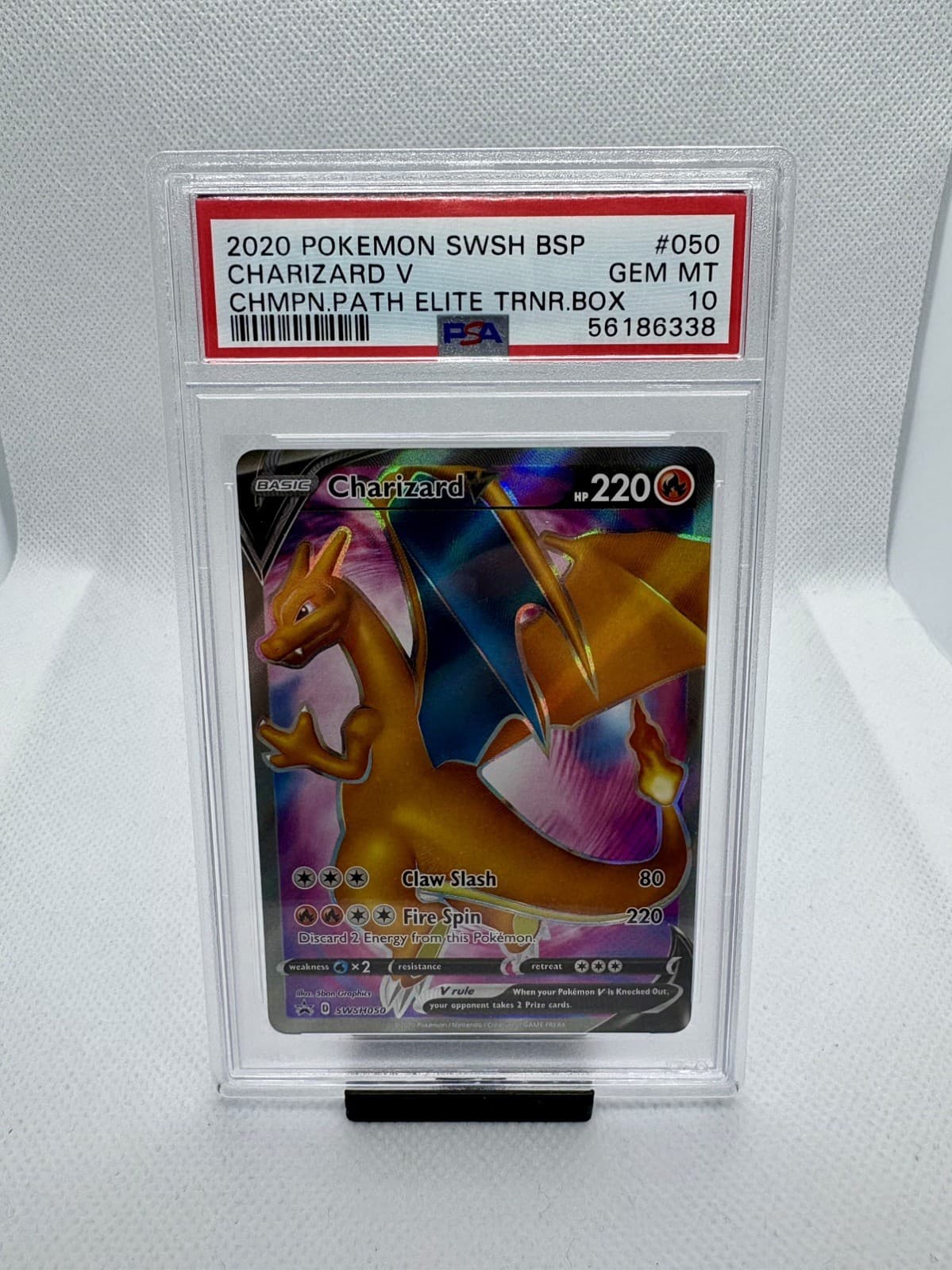 Pokemon TCG Sword & Shield Champion's Path ETB Charizard V FA SWSH050 PSA 10