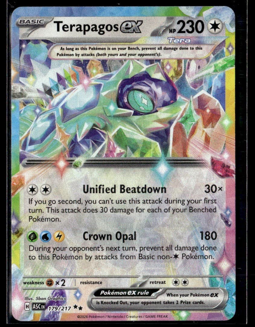 Pokemon Ascended Heroes Terapagos ex Holo #179/217