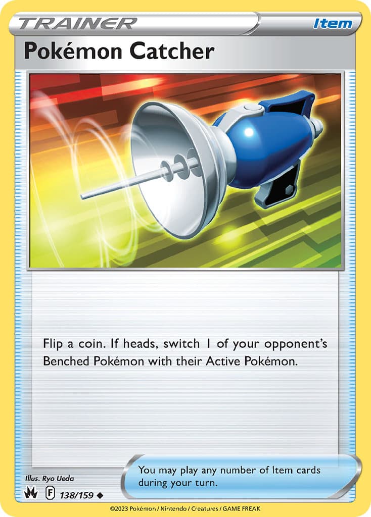 Pokemon Catcher 138/159 Crown Zenith Uncommon Pokemon TCG Near Mint