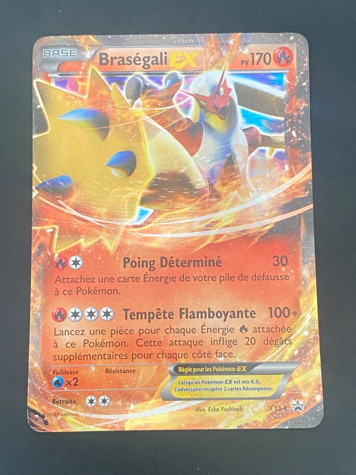 CARTE POKEMON BRASÉGALI EX XY54 FR ULTRA RARE XY PROMO - TBE/EXC