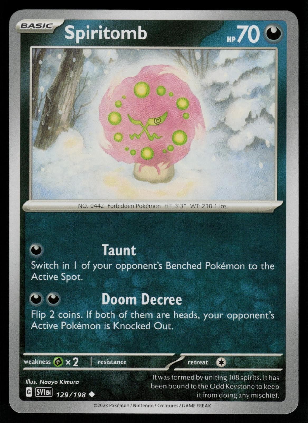Spiritomb 129/198 Uncommon - Pokemon Scarlet & Violet