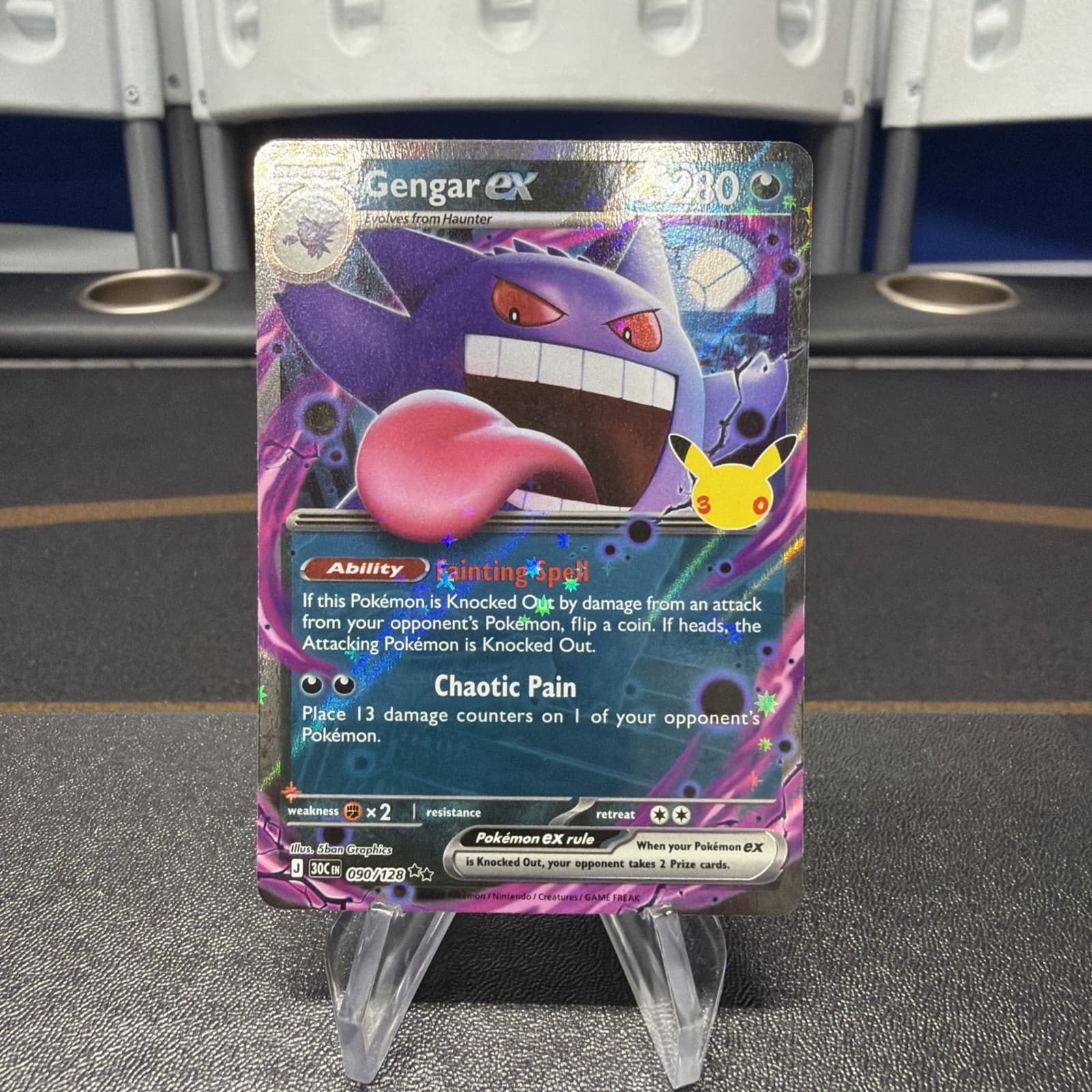 Gengar EX 90/128 30th Celebration Holo English Pokemon TCG