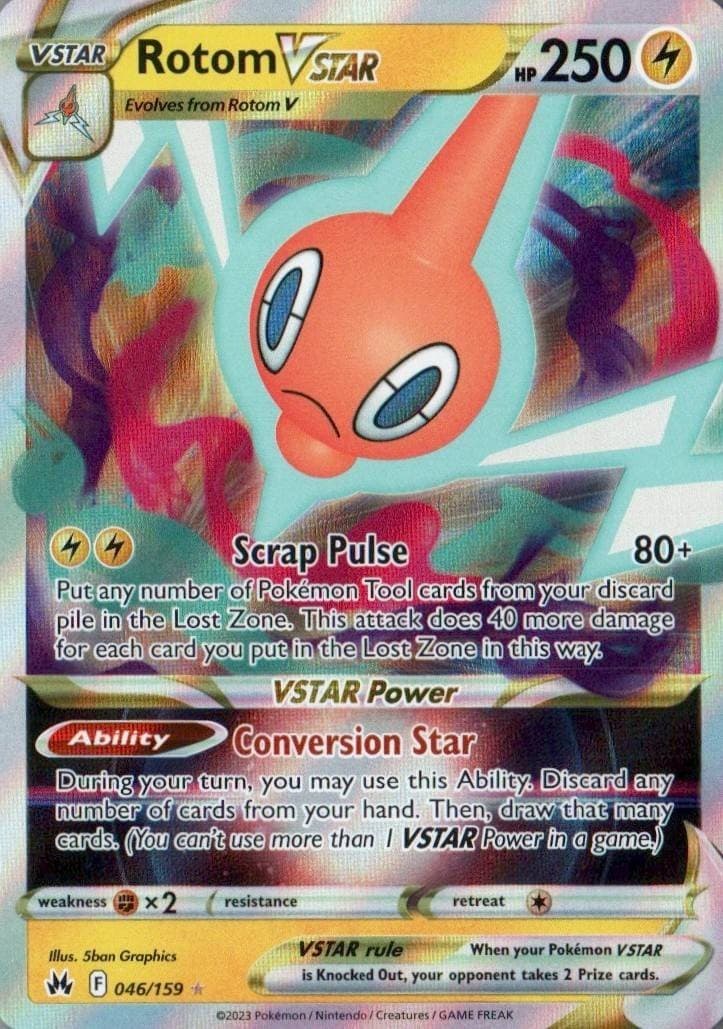 Rotom VSTAR Holofoil SWSH: Crown Zenith - 046/159 Pokemon Card NM