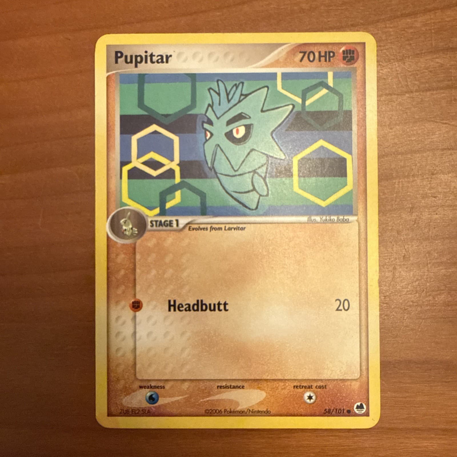 Pokemon Pupitar EX Dragon Frontiers 58/101 LP