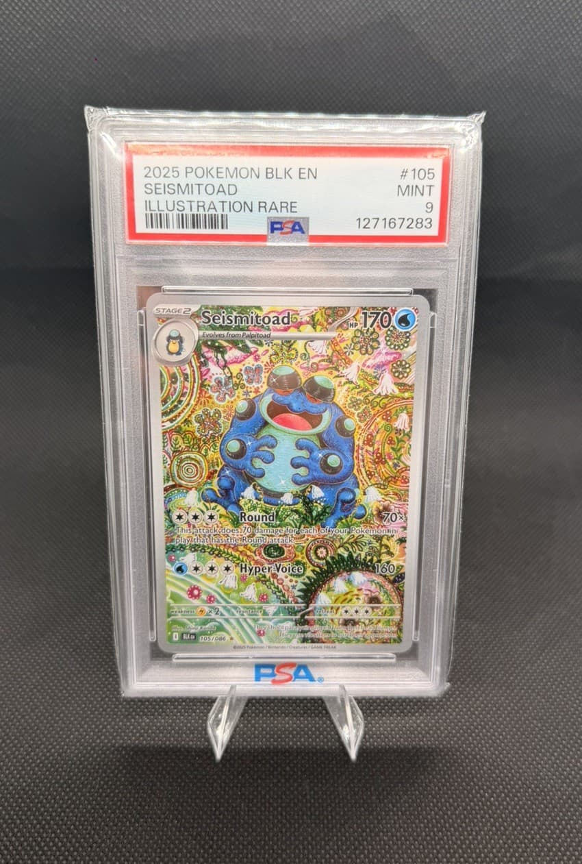 Seismitoad 105/086 Illustration Rare Black Bolt Pokemon PSA 9