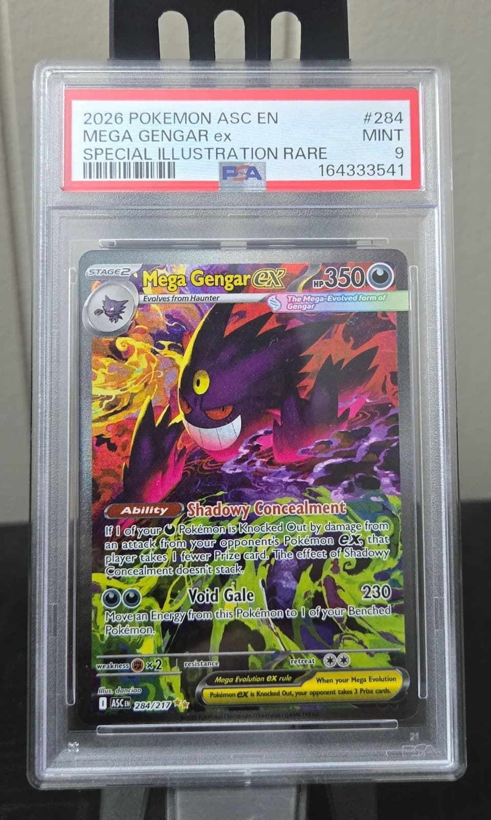 Pokemon 2026 Mega Gengar ex 284/217 ASC EN Holo Special Illustration Rare PSA 9