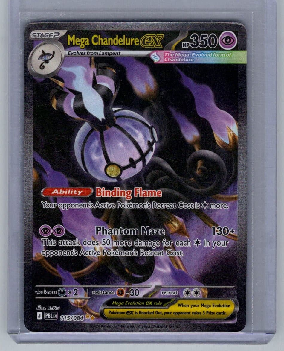 Mega Chandelure ex 115/084 Special Illustration Rare Pitch Black Pokemon Holo NM