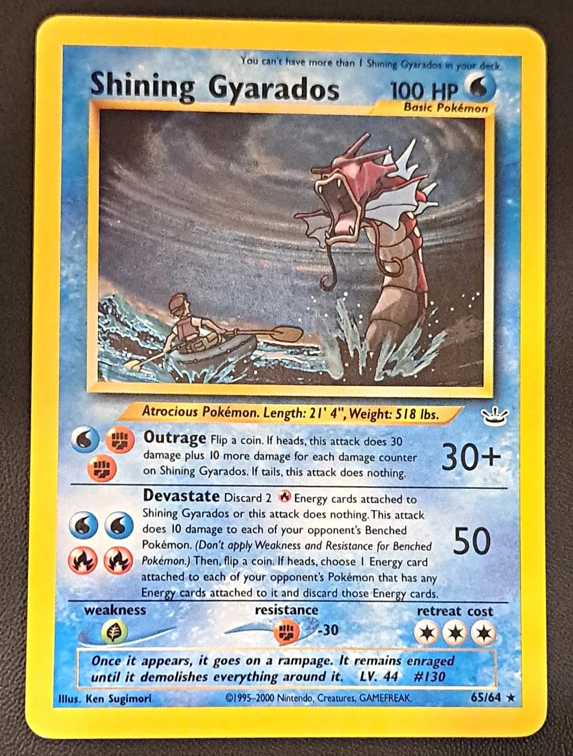 Shining Gyarados 65/64 - Neo Revelation Unlimited Holo Secret Rare English 2000