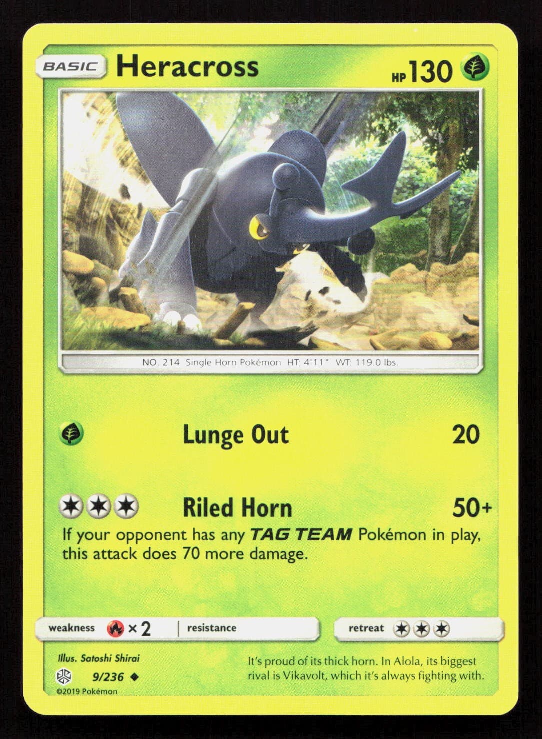 HERACROSS 9/236 Pokemon COSMIC ECLIPSE
