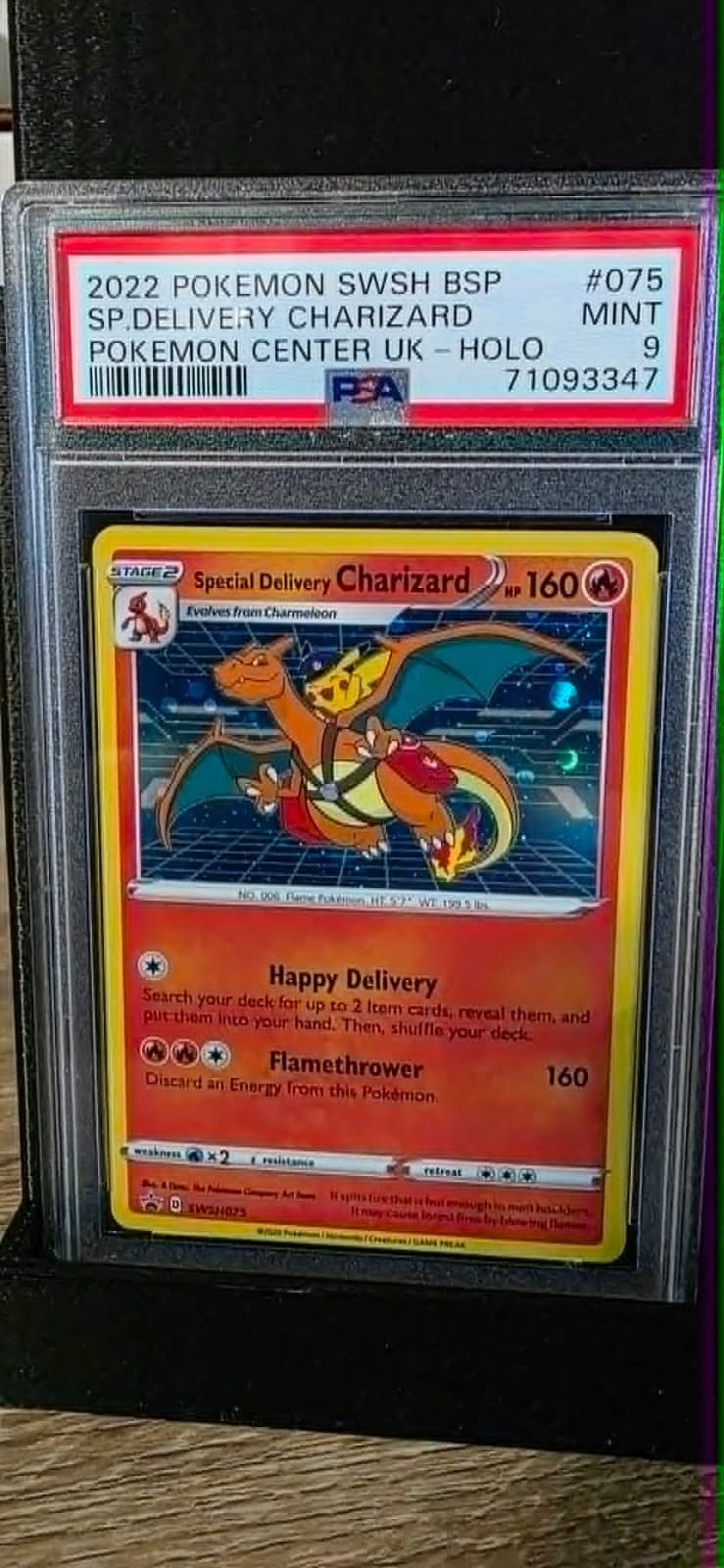 Special Delivery Charizard SWSH075 PSA 9 Pokemon Card Black Star Promo Holo