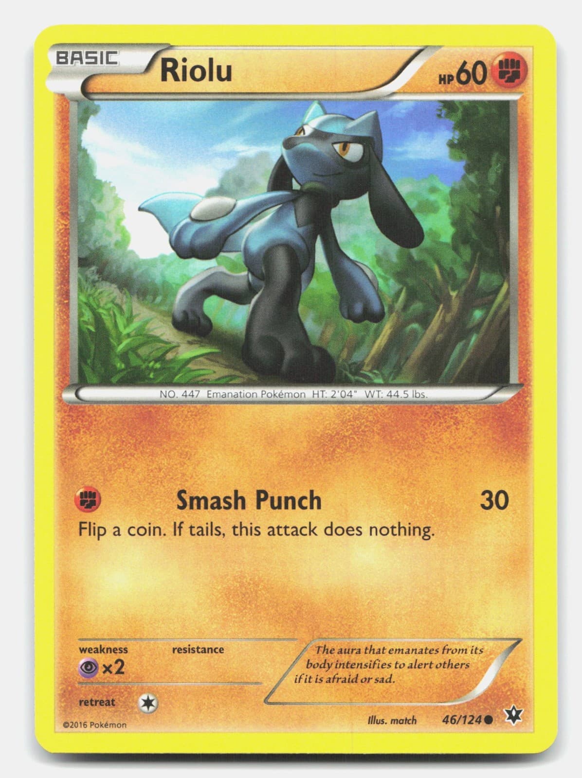 Riolu (46) 46/124 XY - Fates Collide Pokemon TCG NM