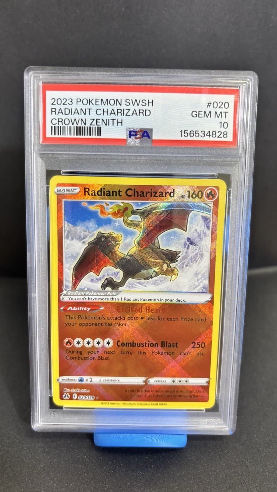 Radiant Charizard 020/159 SWSH: Crown Zenith Holo PSA 10