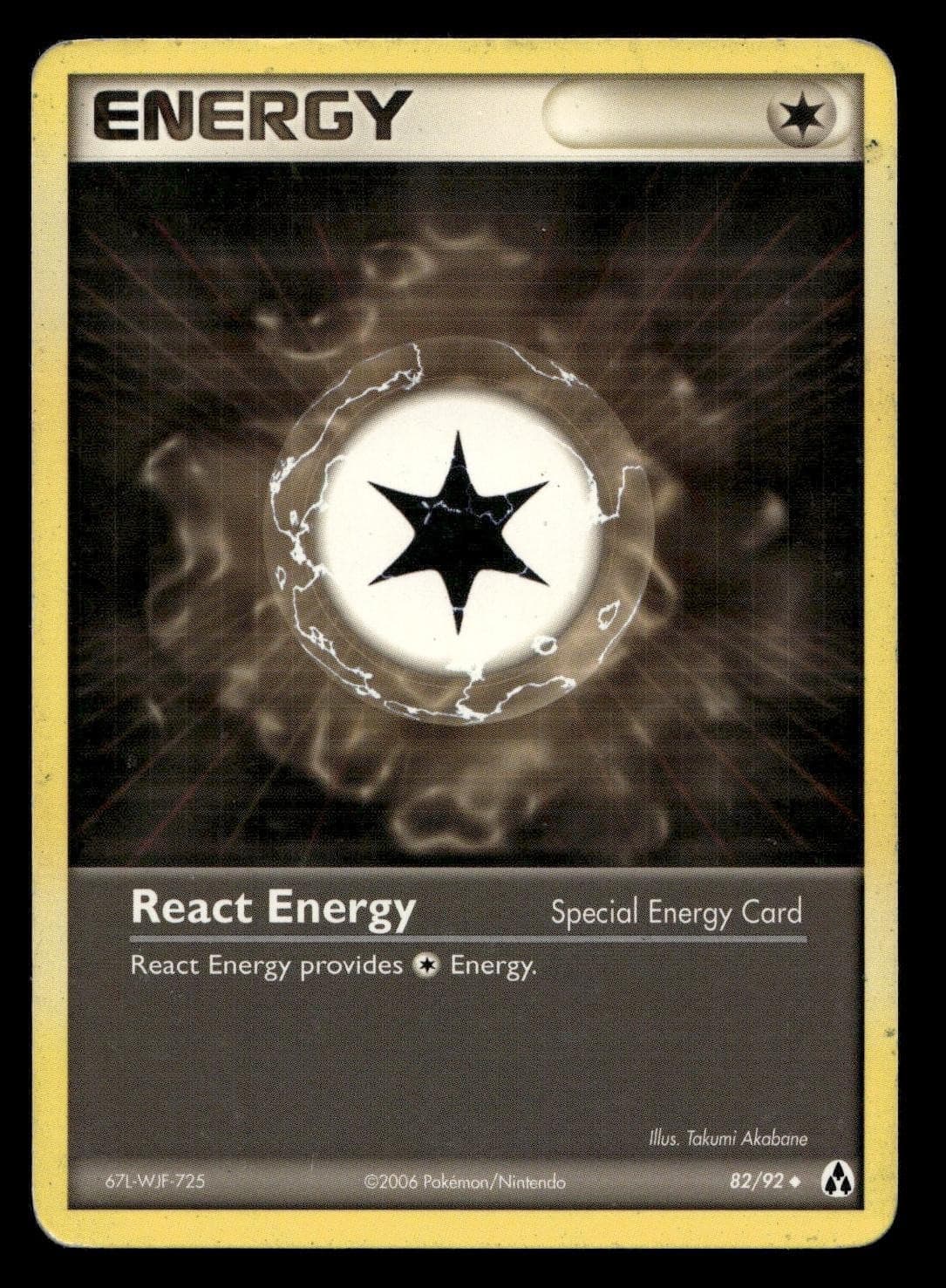 REACT ENERGY 82/92 UNCOMMON LEGEND MAKER POKEMON MODERATELY PLAYED