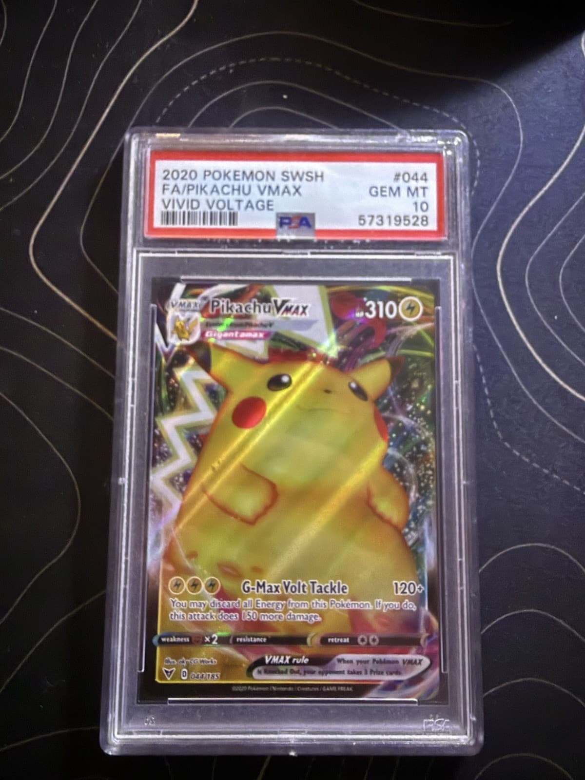 POKEMON FA/PIKACHU VMAX 2020 SWORD & SHIELD VIVID VOLTAGE #044 PSA 10