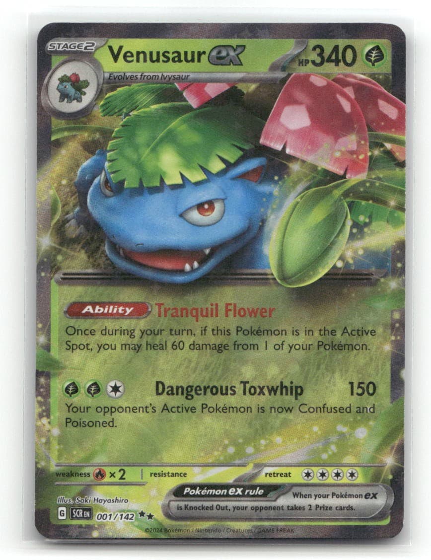 Venusaur ex 1/142 Double Rare Stellar Crown Pokemon Holo NM