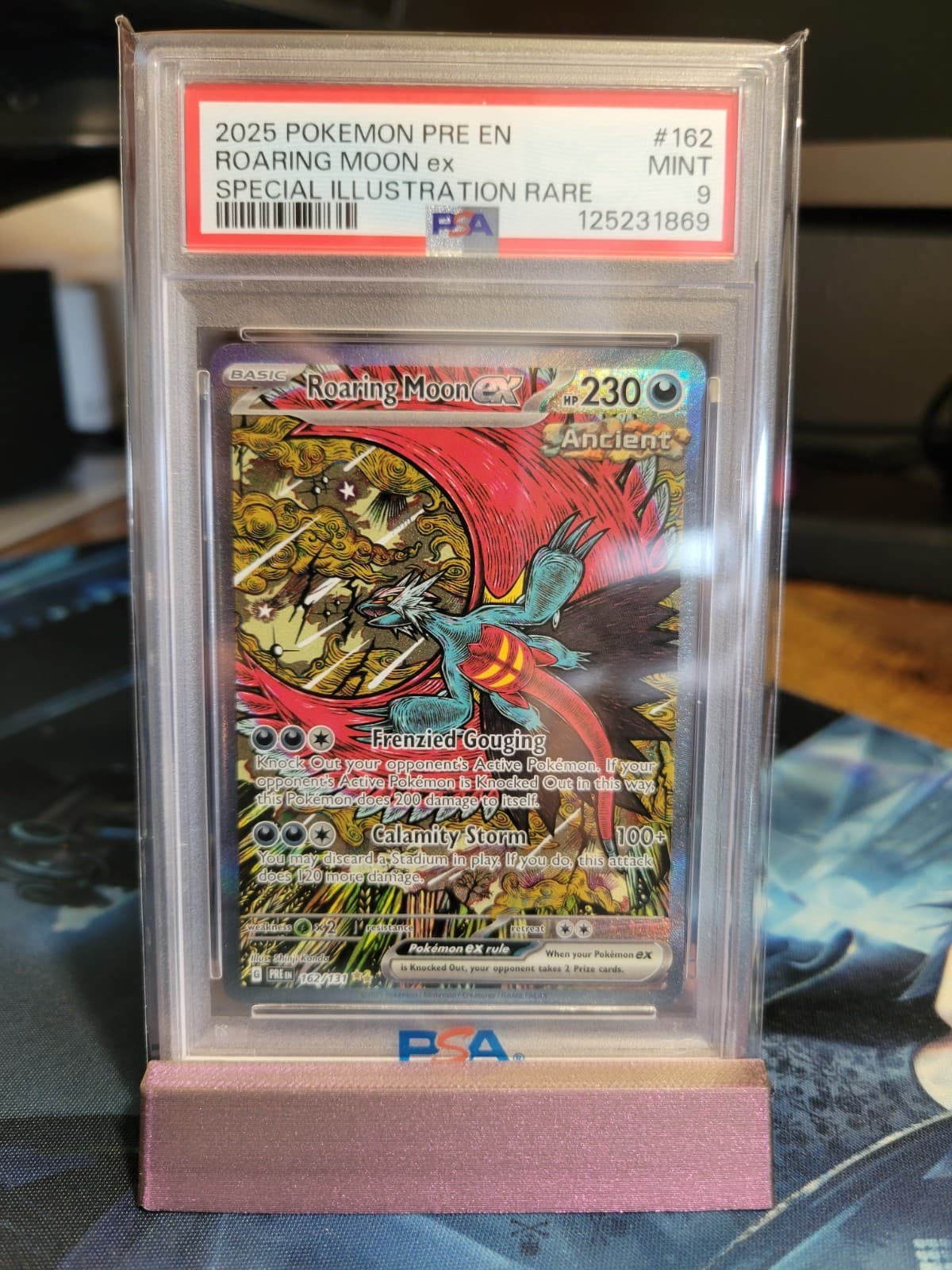 PSA 9 Roaring Moon ex 162/131 Prismatic Evolutions Pokemon TCG Shinji Kanda