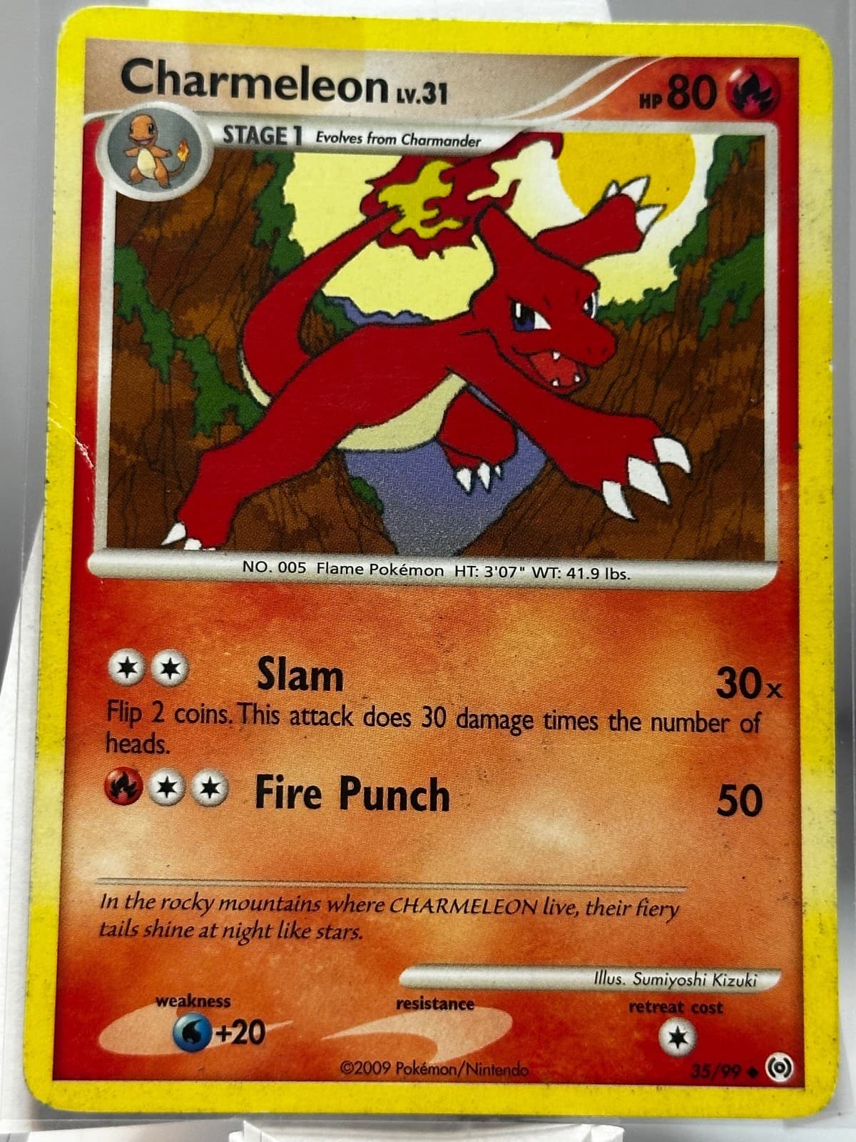 Charmeleon 35/99 Uncommon Arceus Pokemon Heavily Played