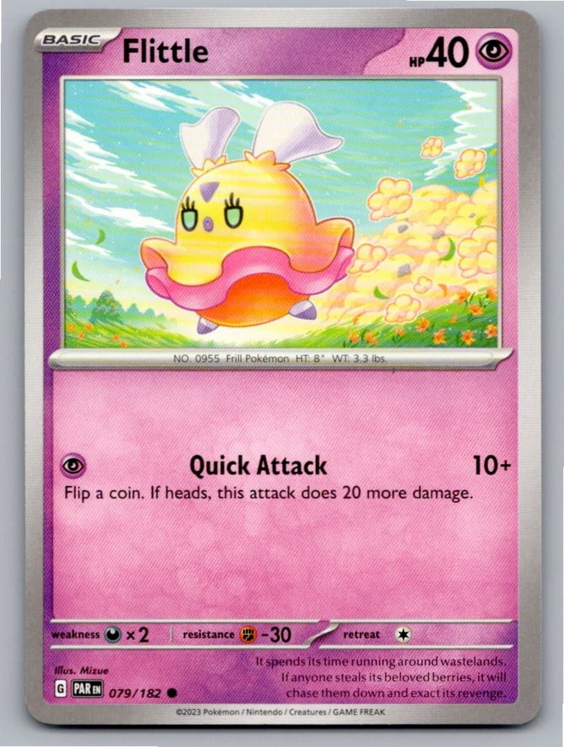 2023 POKEMON FLITTLE PARADOX RIFT 079/182 COMMON NM A42224 FREE S&H