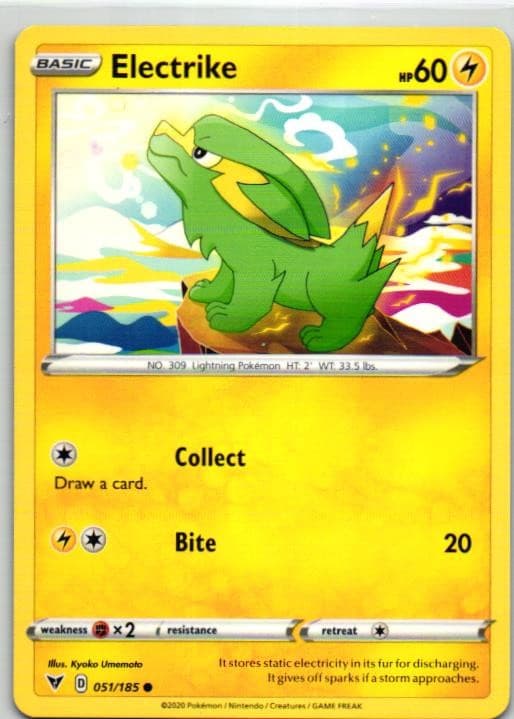 Pokemon Electrike 051/185 Vivid Voltage Common Lightly Played