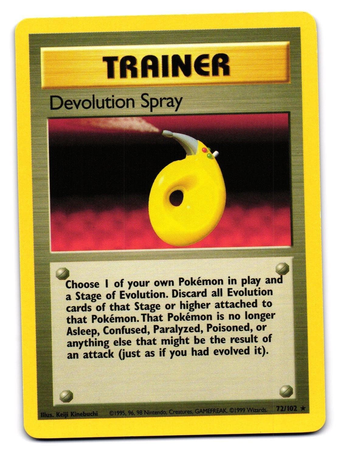 DEVOLUTION SPRAY 72/102 BASE SET UNLIMITED RARE NEAR MINT POKEMON TCG