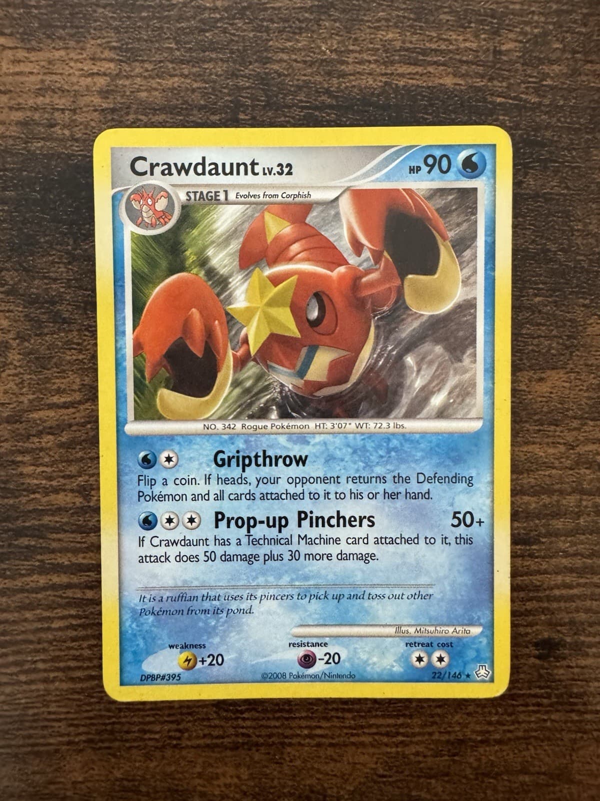 Crawdaunt Legends Awakened 22/146 LP Pokémon Card