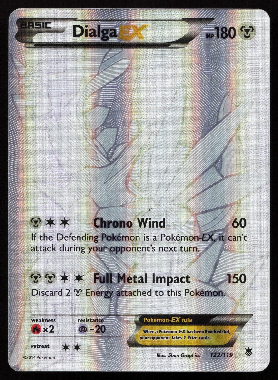 Dialga EX 122/119 Holo Secret Rare Phantom Forces Pokemon English MP