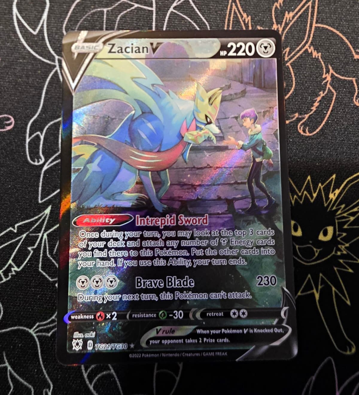 Zacian V TG21/TG30 Ultra Rare Trainer Gallery Sword & Shield Astral Radiance