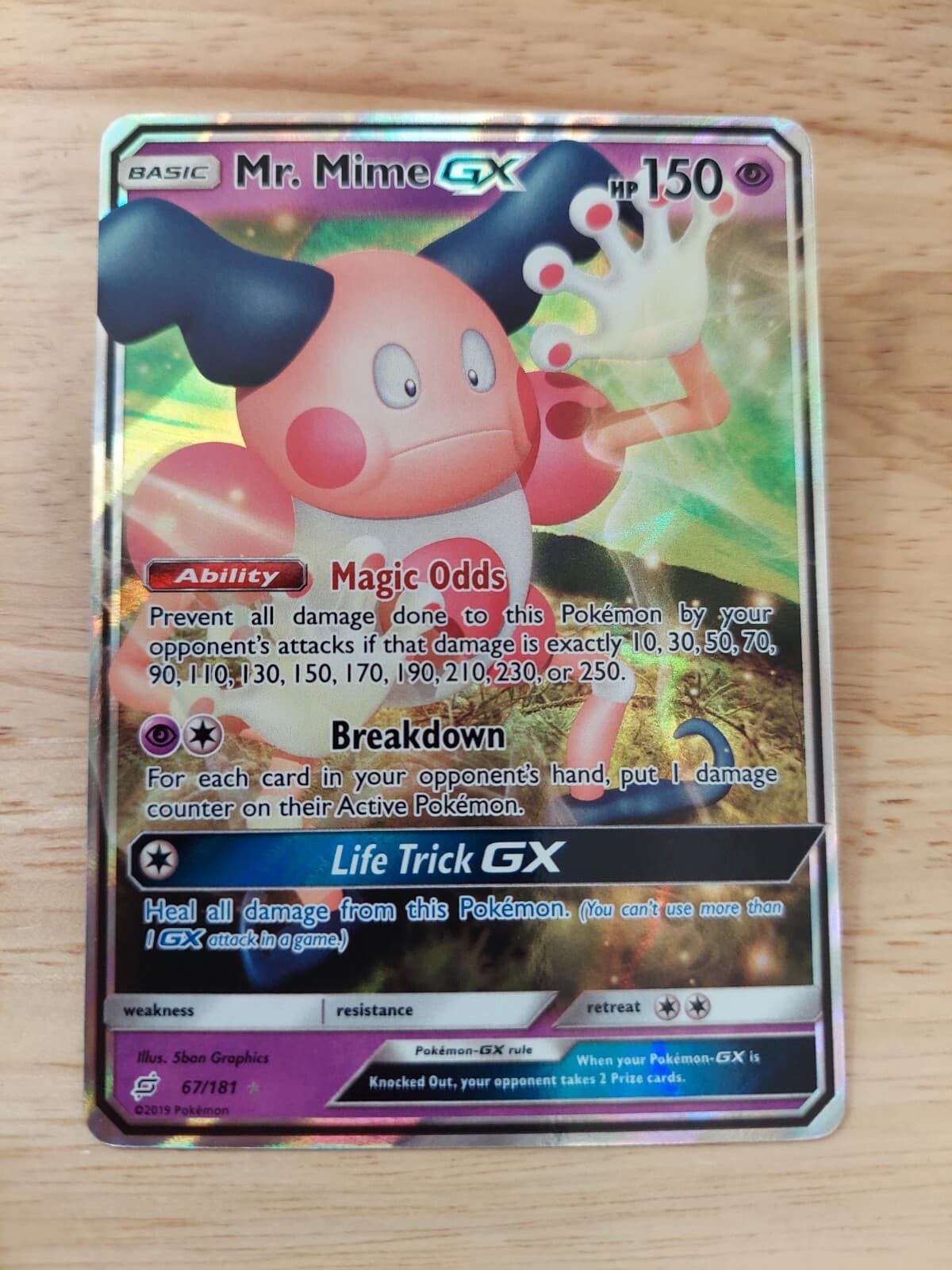 Mr. Mime GX 67/181 Team Up NM Ultra Rare Pokemon Card