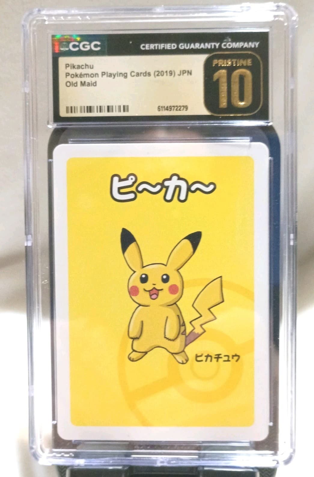 Pikachu CGC Pristine 10 2019 Old Maid Pokemon Playing Cards Japanese