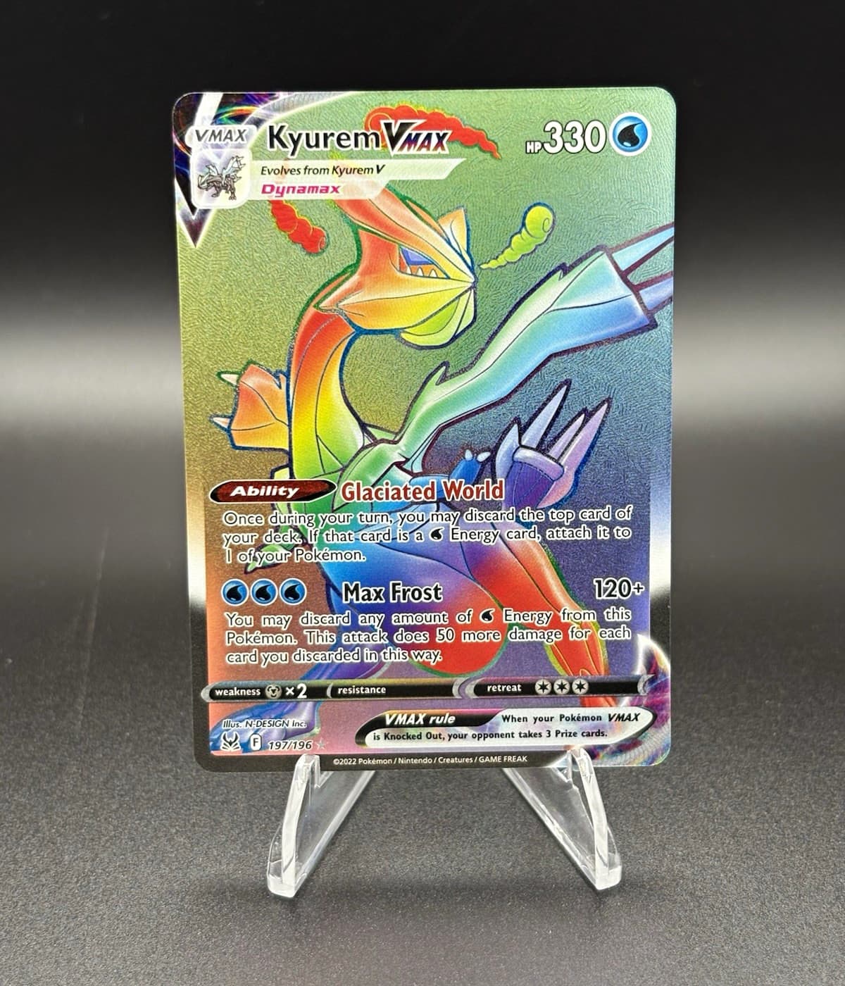 Kyurem VMAX Secret Rare Holo #197/196 Swsh11 Lost Origin EN NM