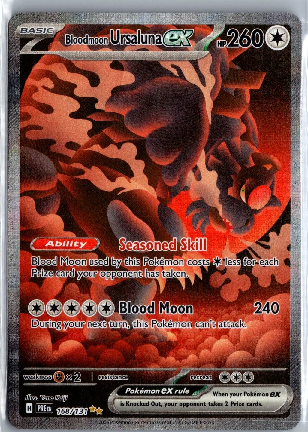 Bloodmoon Ursaluna ex #168 Prismatic Evolutions Holofoil PRE NM Pokémon TCG Card