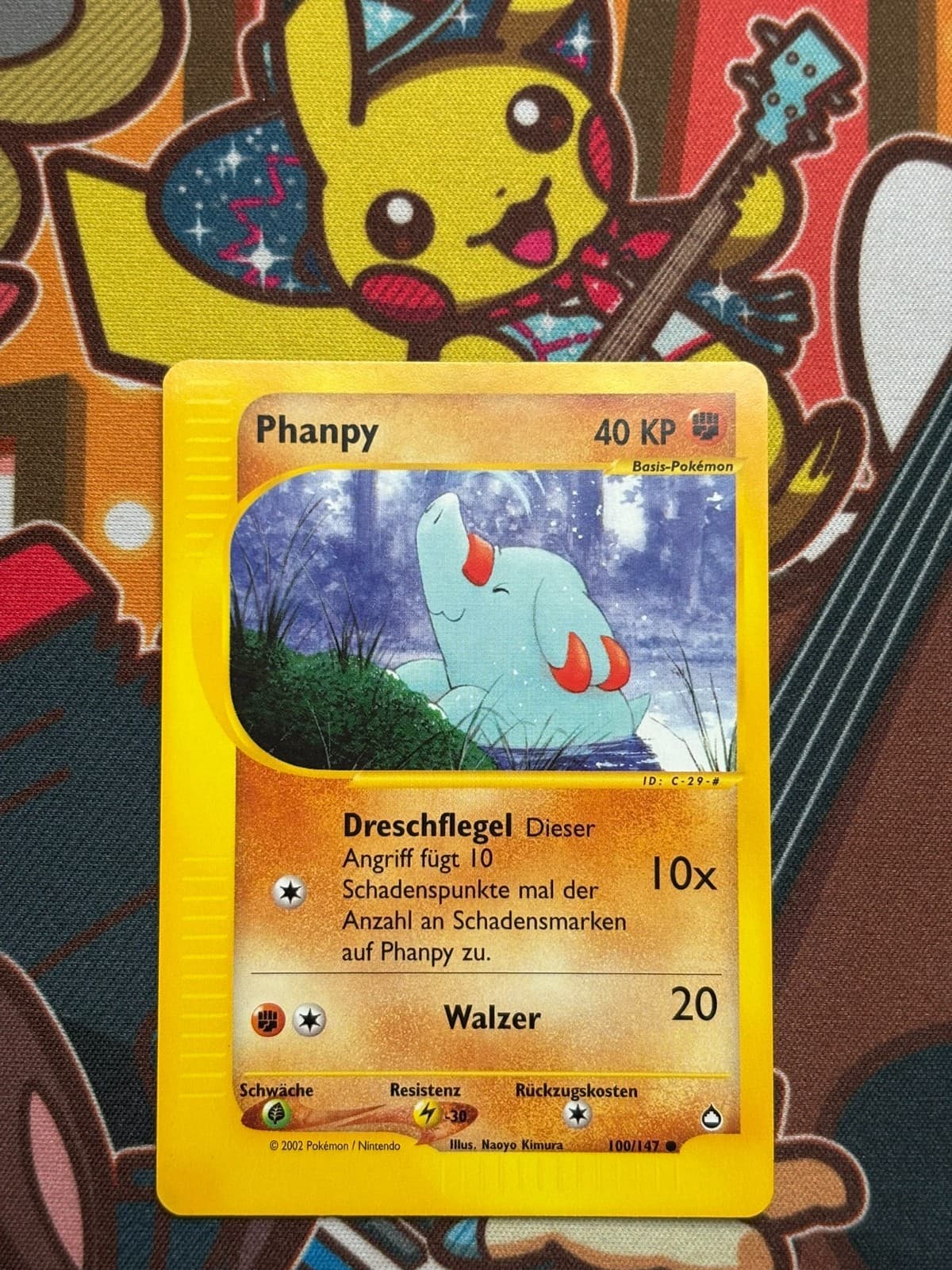 Phanpy 100/147 Aquapolis deutsch Pokemon Karten NM