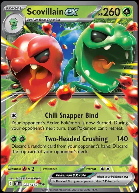 2024 Pokémon Temporal Forces Scovillain EX 022/162 NM
