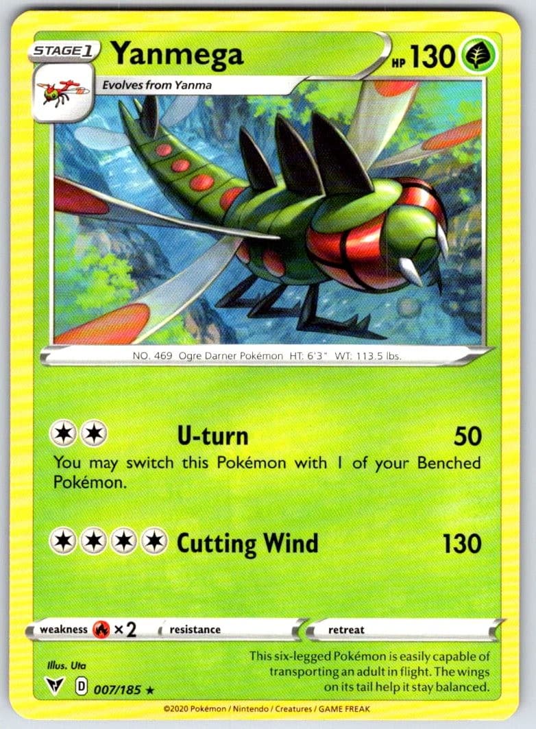 Yanmega 007/185 Rare Vivid Voltage Pokemon