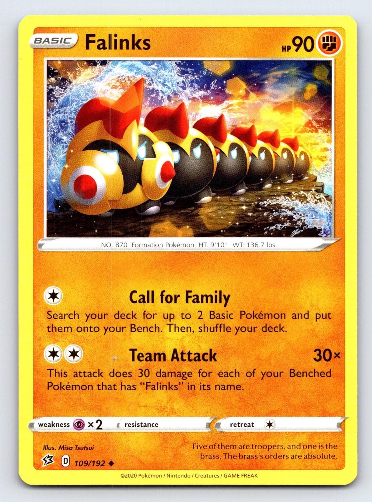 Falinks 109/192 Uncommon Rebel Clash Pokemon Lightly Played