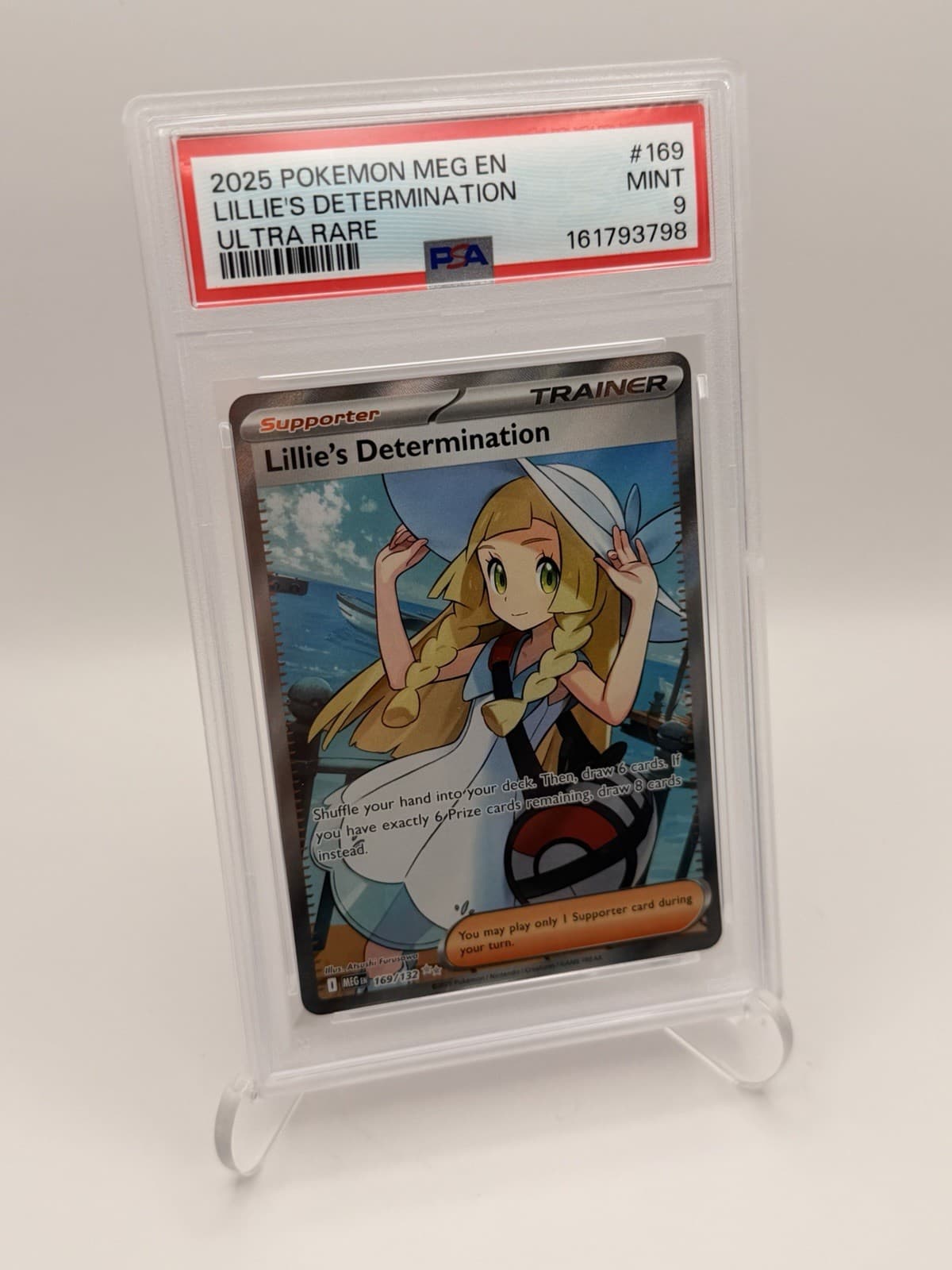 Lillie's Determination #169/132 Ultra Rare - Pokémon MEG EN - PSA 9 Mint