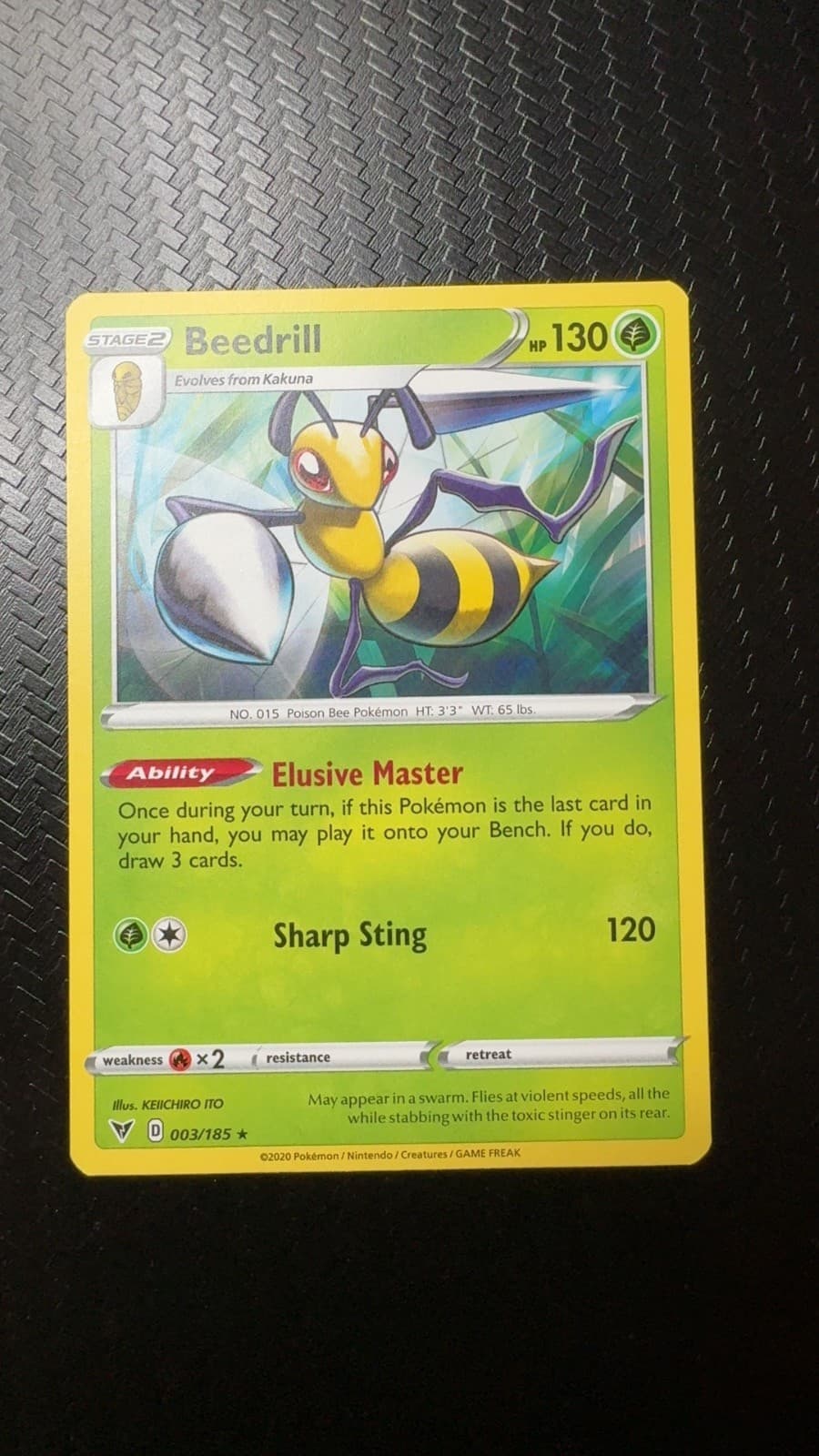 Beedrill 003/185 Rare Vivid Voltage Pokemon Near Mint