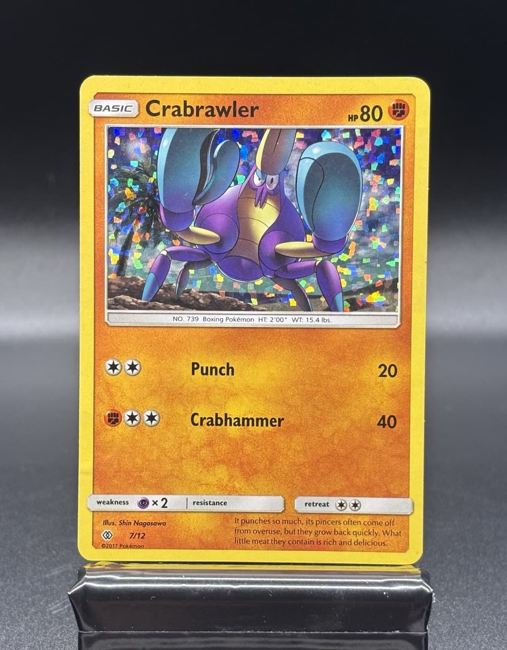 Crabrawler 7/12 Holo Promo Card Pokémon 2017 McDonald's Collection Promos Eng HP