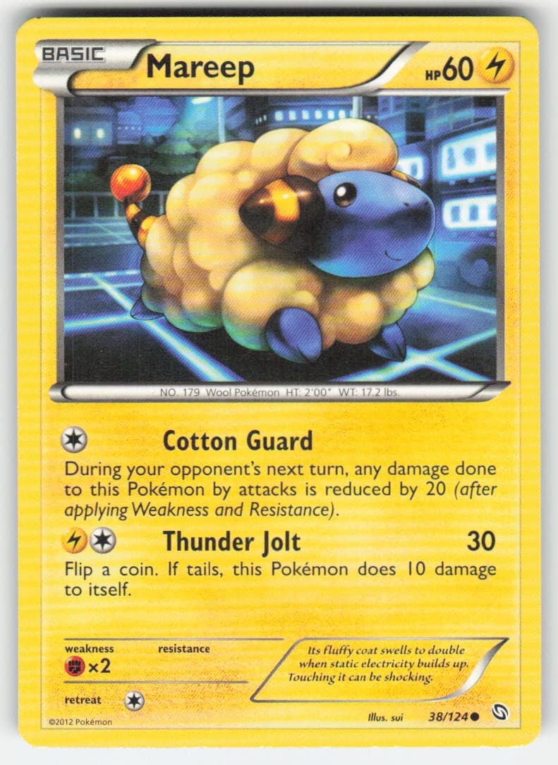 Mareep 38/124 Dragons Exalted Pokemon TCG HP