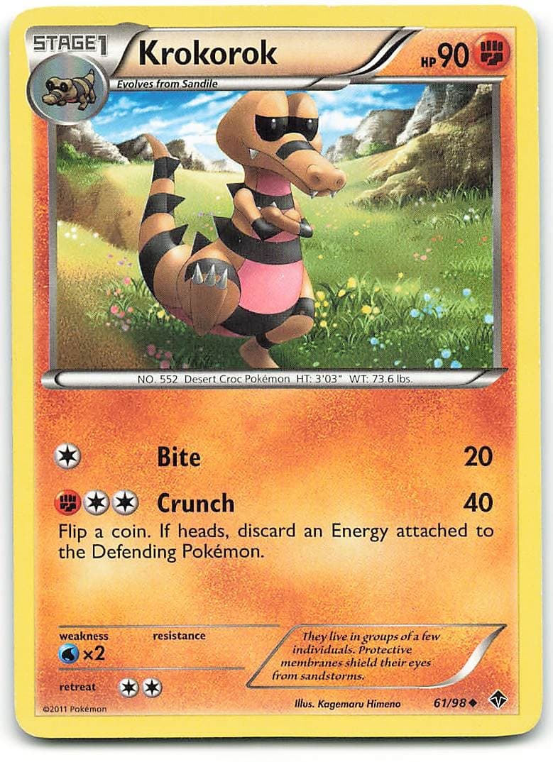 Krokorok 61/98 Uncommon Emerging Powers Pokemon