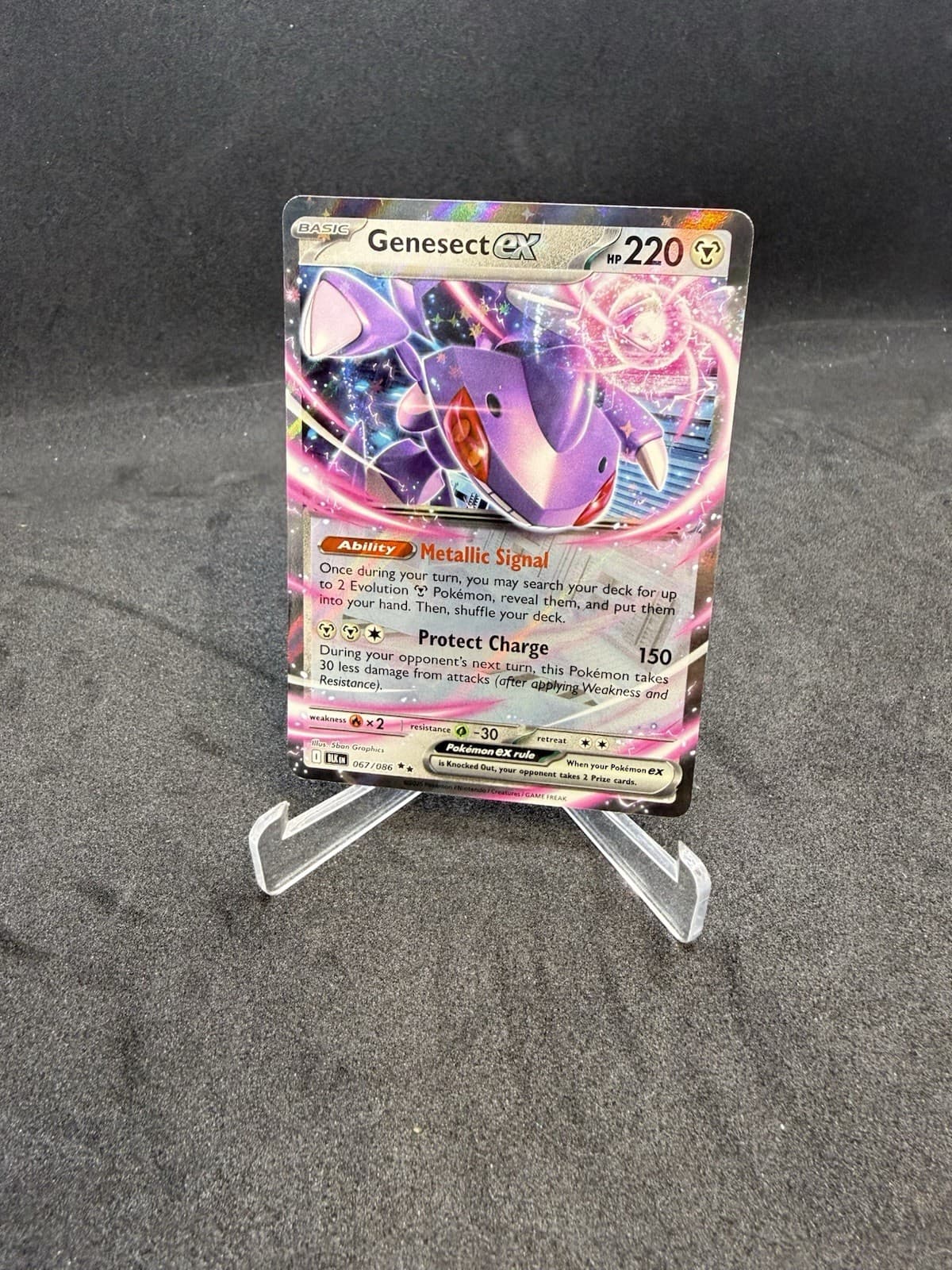 Genesect ex 067/086 Holo Ultra Rare Black Bolt Pokemon Near Mint